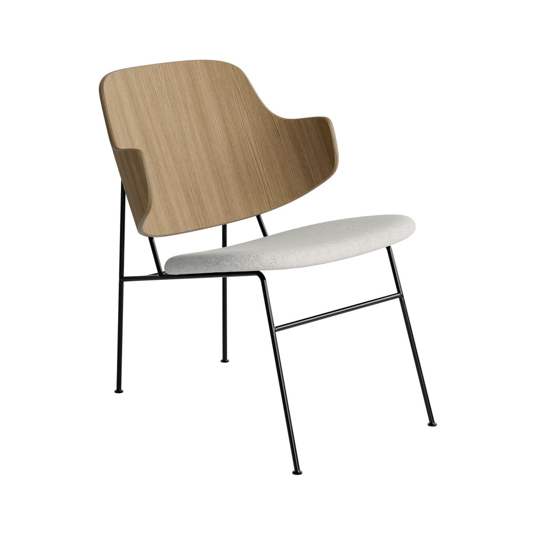 The Penguin Lounge Chair Chairs Audo Copenhagen 0110 - Grey Hallingdal / Natural Oak