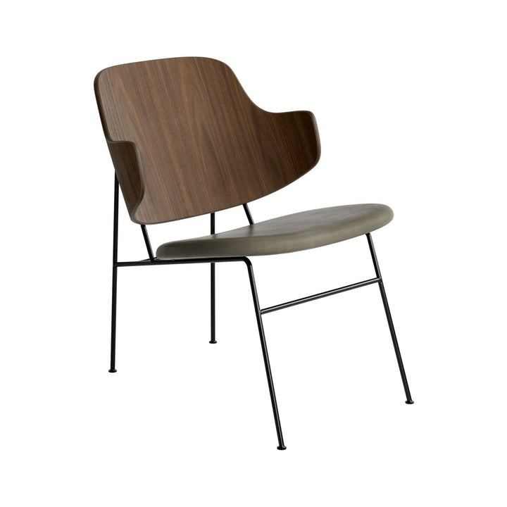 The Penguin Lounge Chair Chairs Audo Copenhagen 0329 - Brown Dakar Leather / Walnut
