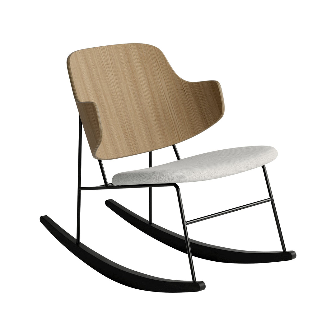 The Penguin Rocking Chair Rocking Chairs Audo Copenhagen 0110 - Grey Hallingdal / Natural Oak