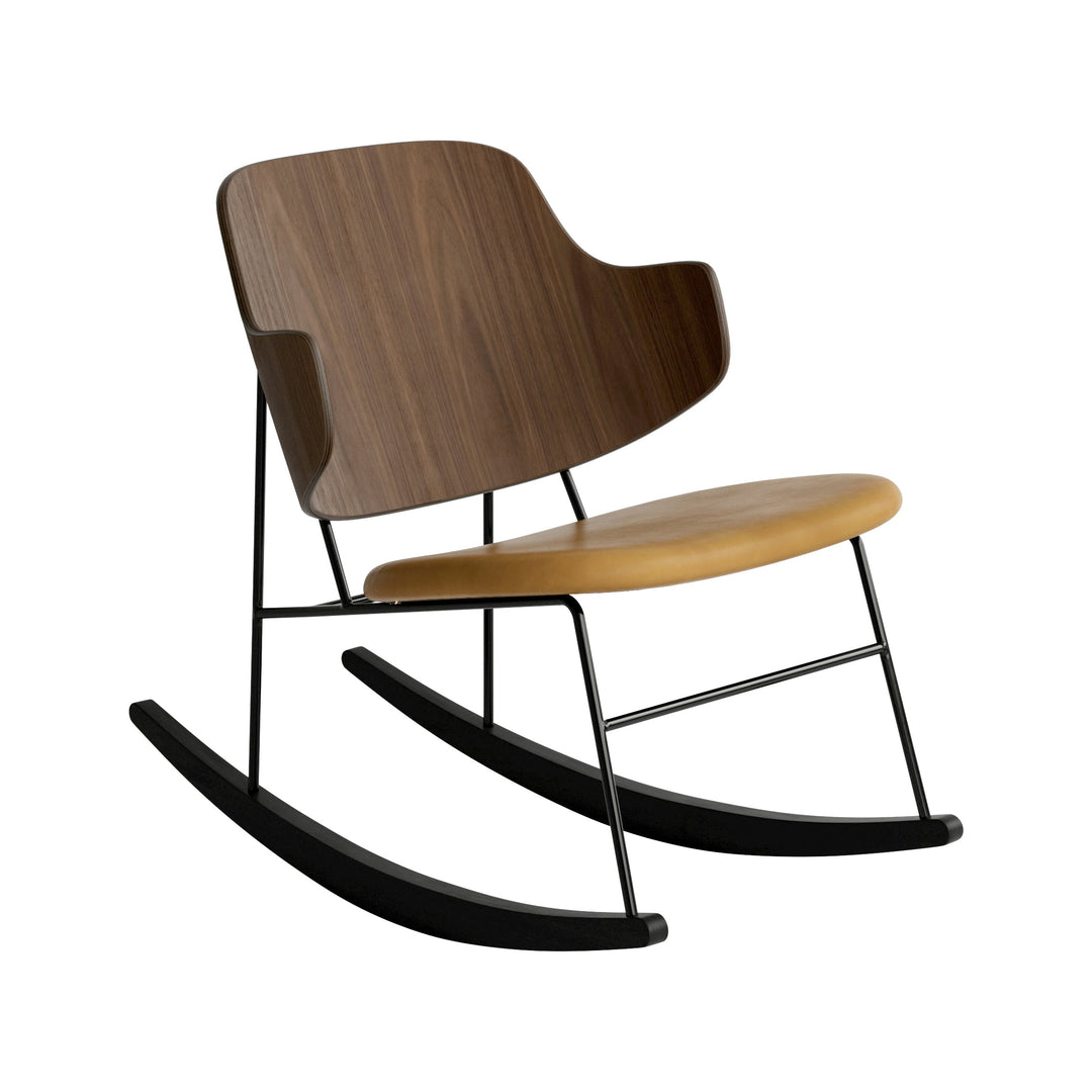 The Penguin Rocking Chair Rocking Chairs Audo Copenhagen 0250 - Cognac Dakar / Walnut