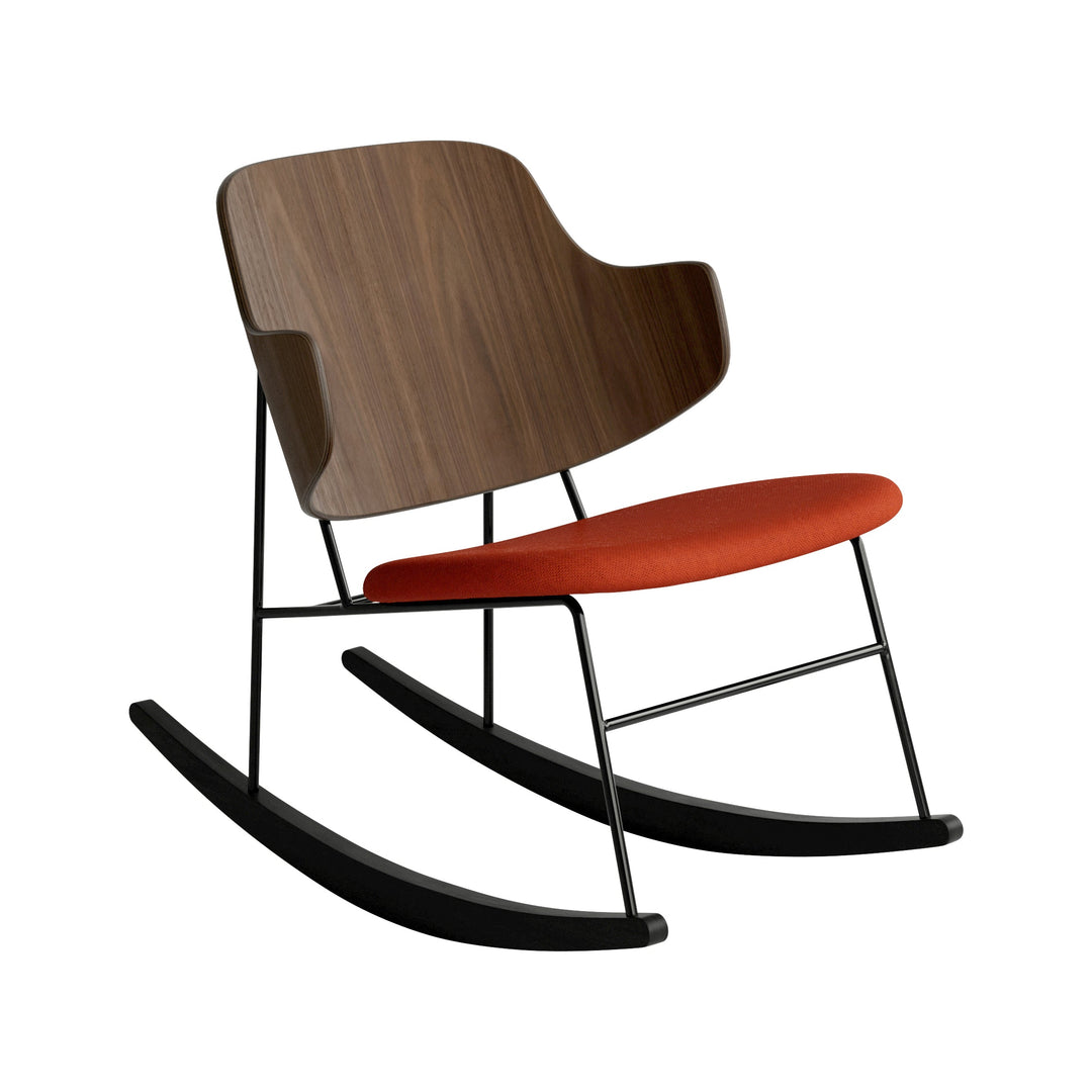 The Penguin Rocking Chair Rocking Chairs Audo Copenhagen 0600 - Red Hallingdal / Walnut