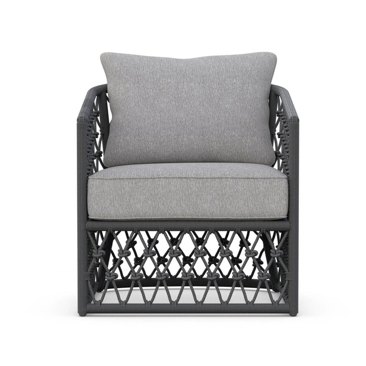 Amelia Club Chair Outdoor Chairs Azzurro Living Ash Frame with Fog Solvita Cushion Chair Only