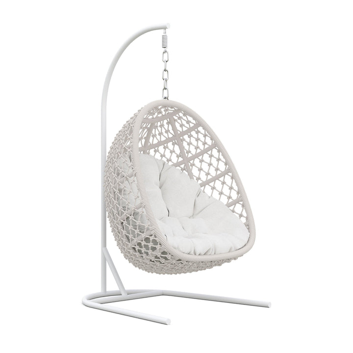 Amelia Hanging Chair Outdoor Chairs Azzurro Living Sand / Cloud Solvita White