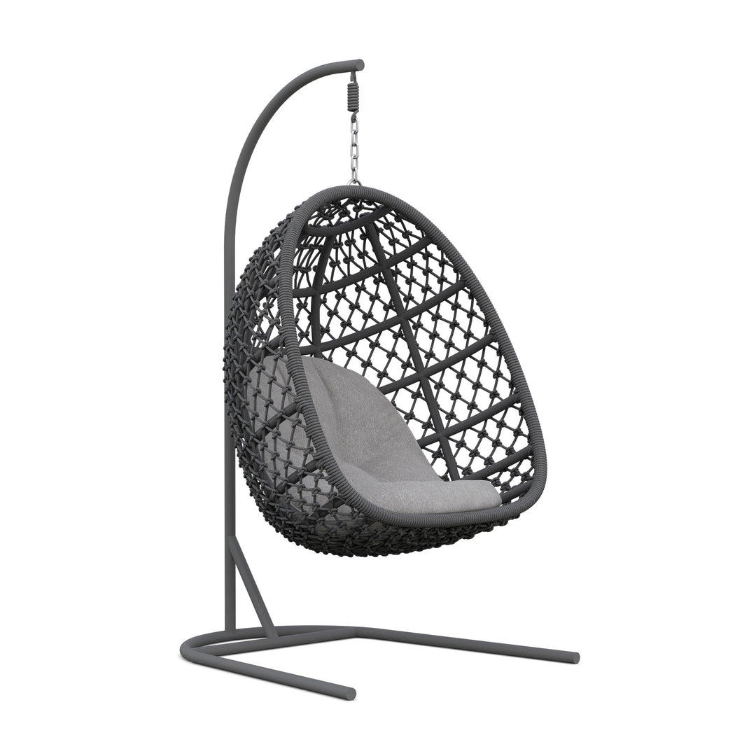 Amelia Hanging Chair Outdoor Chairs Azzurro Living Ash / Fog Solvita White