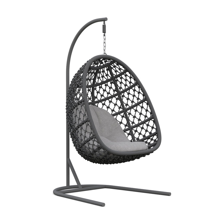 Amelia Hanging Chair Outdoor Chairs Azzurro Living Ash / Fog Solvita White