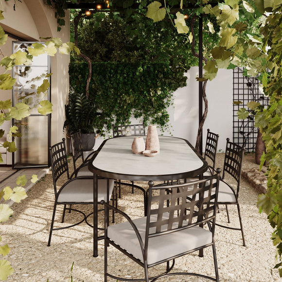 Athens Oval Dining Table Tables Azzurro Living