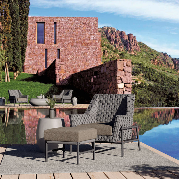 Avalon Ottoman Outdoor Ottomans Azzurro Living