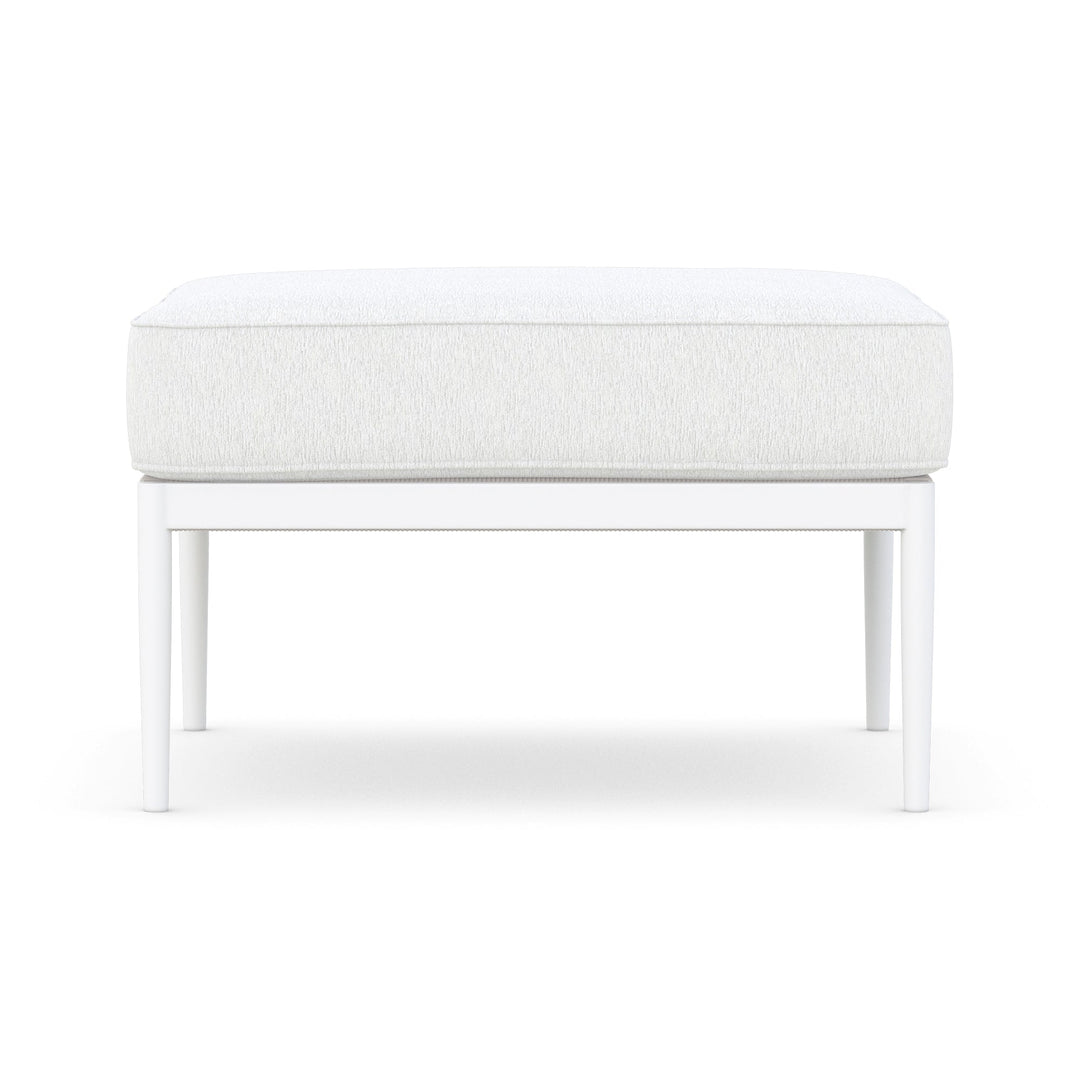 Catalina Ottoman Outdoor Ottomans Azzurro Living Matte White / Cloud
