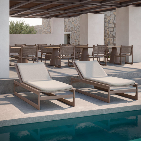 Cozumel Chaise Lounge Outdoor Furniture Azzurro Living