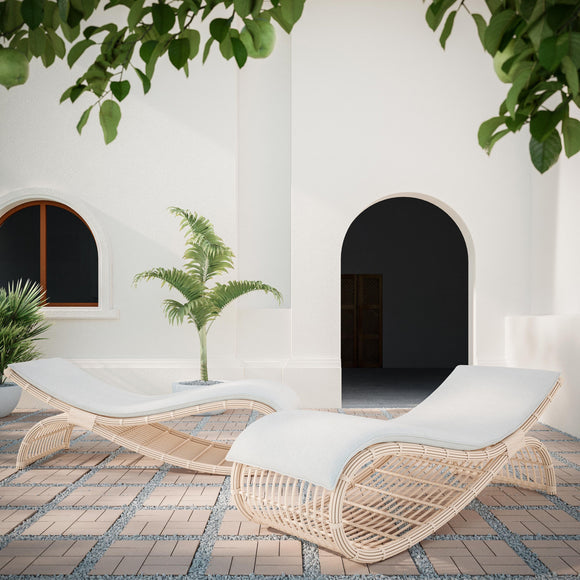 Paloma Wave Chaise Lounge Outdoor Furniture Azzurro Living