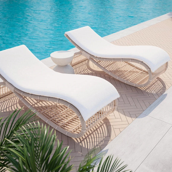 Paloma Wave Chaise Lounge Outdoor Furniture Azzurro Living