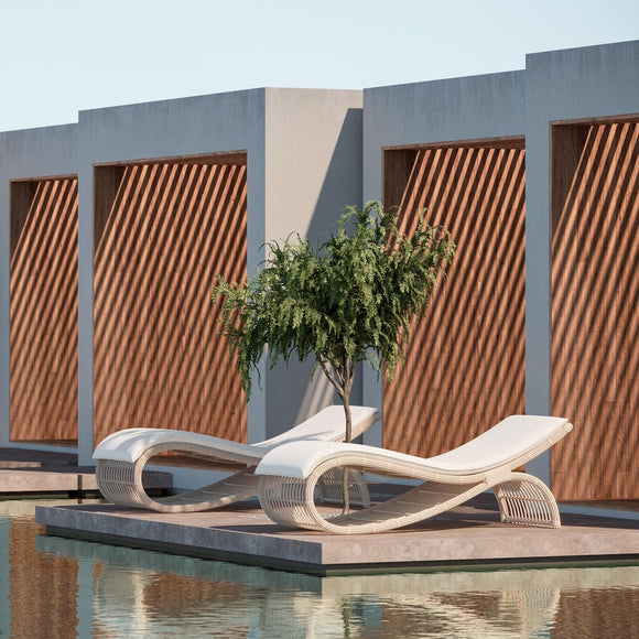 Paloma Wave Chaise Lounge Outdoor Furniture Azzurro Living