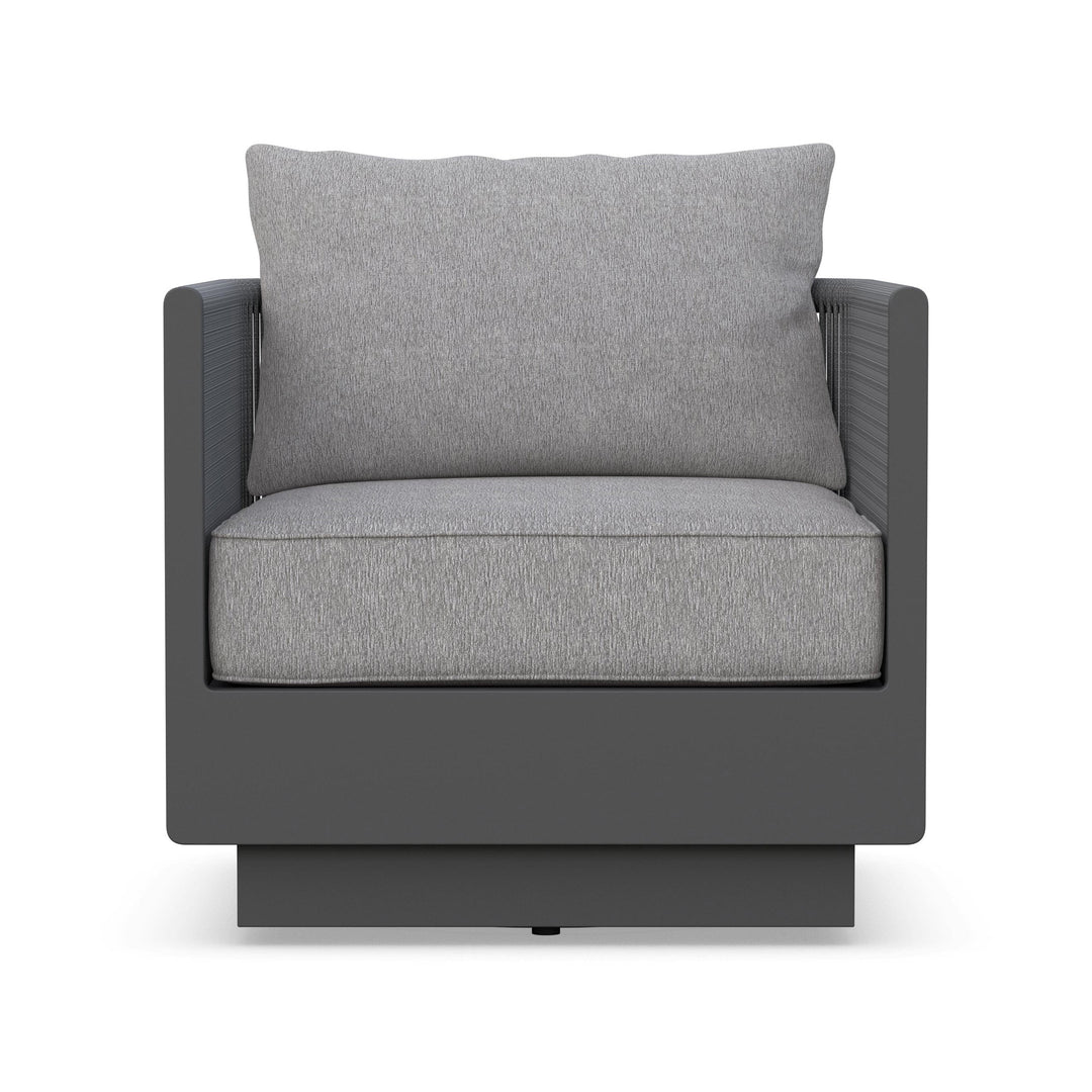 Porto Swivel Club Chair Chairs Azzurro Living Matte Charcoal / Fog