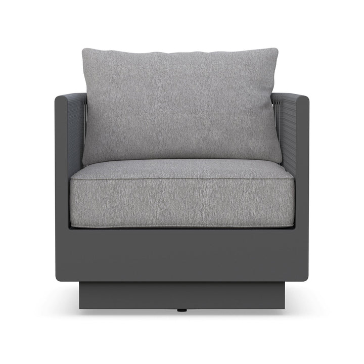 Porto Swivel Club Chair Chairs Azzurro Living Matte Charcoal / Fog