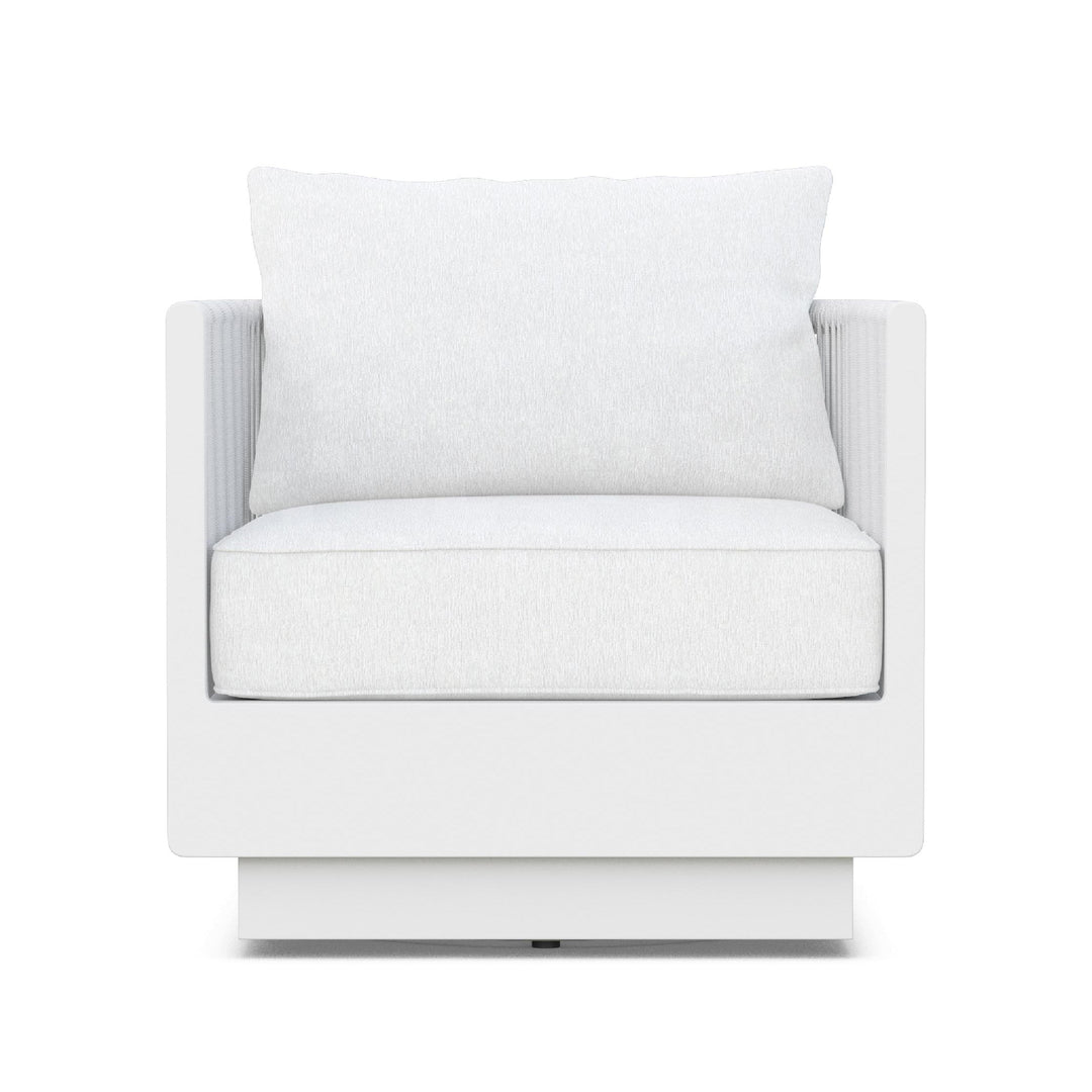 Porto Swivel Club Chair Chairs Azzurro Living Matte White / Cloud