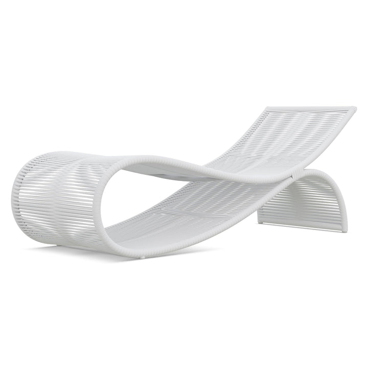 Wave Chaise Lounge Outdoor Furniture Azzurro Living White Mist