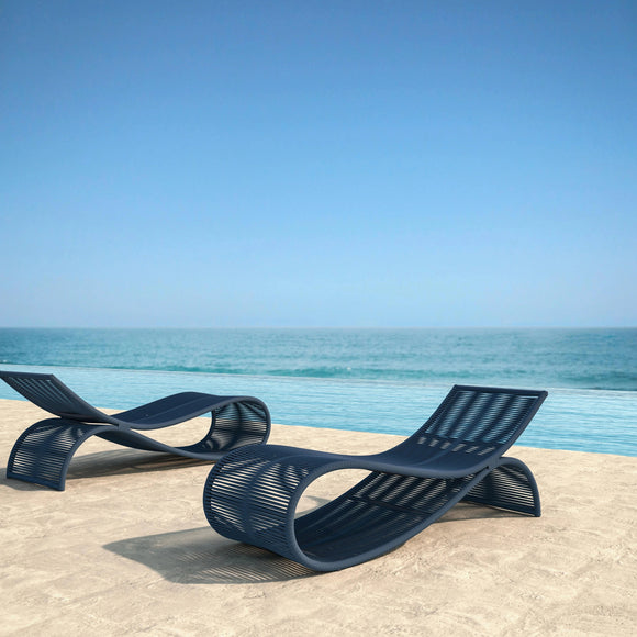 Wave Chaise Lounge Outdoor Furniture Azzurro Living