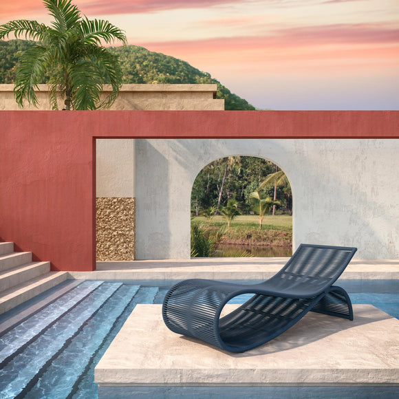 Wave Chaise Lounge Outdoor Furniture Azzurro Living