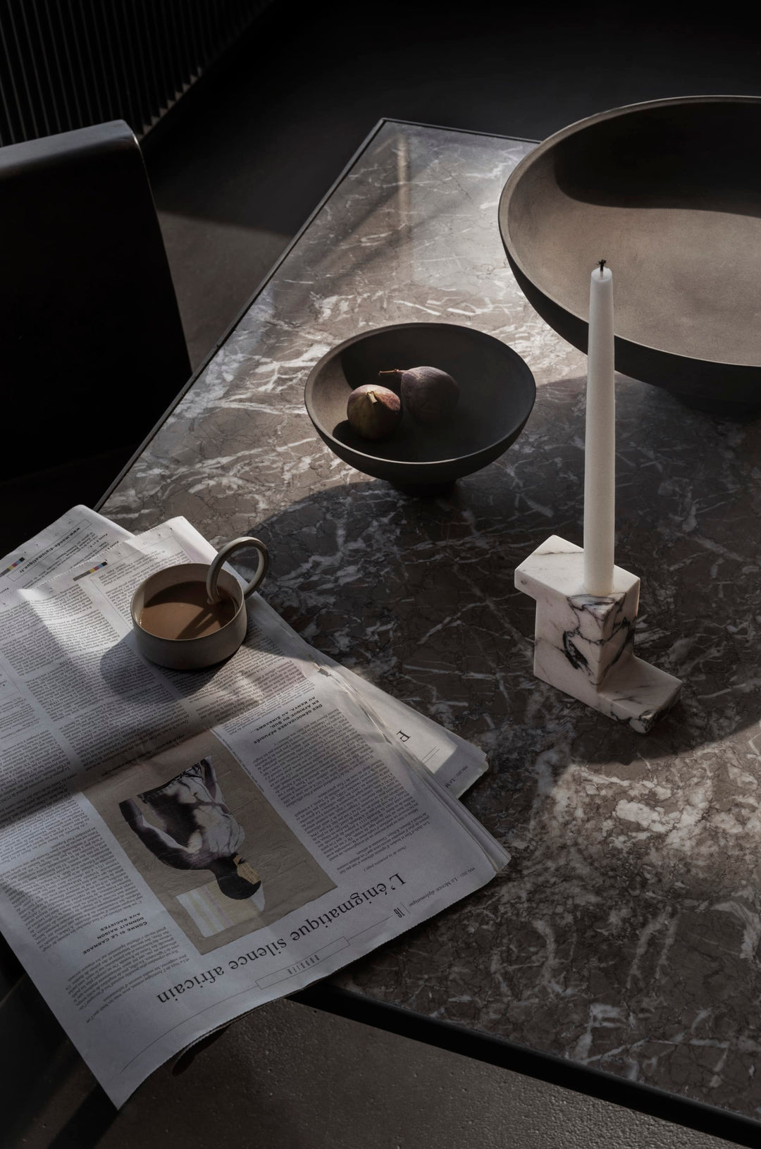 Brick Candle Holder, Tall - Calacatta Vases 101 Copenhagen   