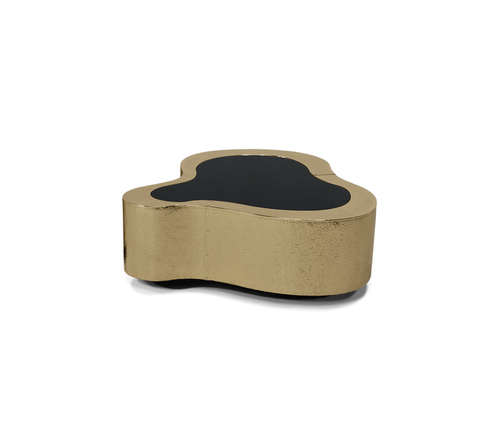 wave polished brass center table - Image 46