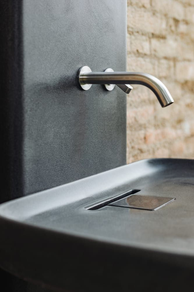Agape Square Miscelatore Outdoor a Parete Lavabo Agape