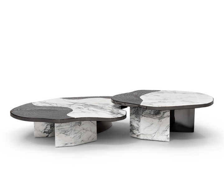 ophelia calacatta marble and gold center table - Image 43