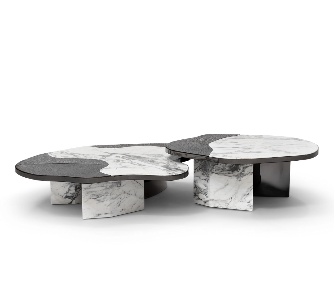 ophelia portoro marble and gold center table - Image 40