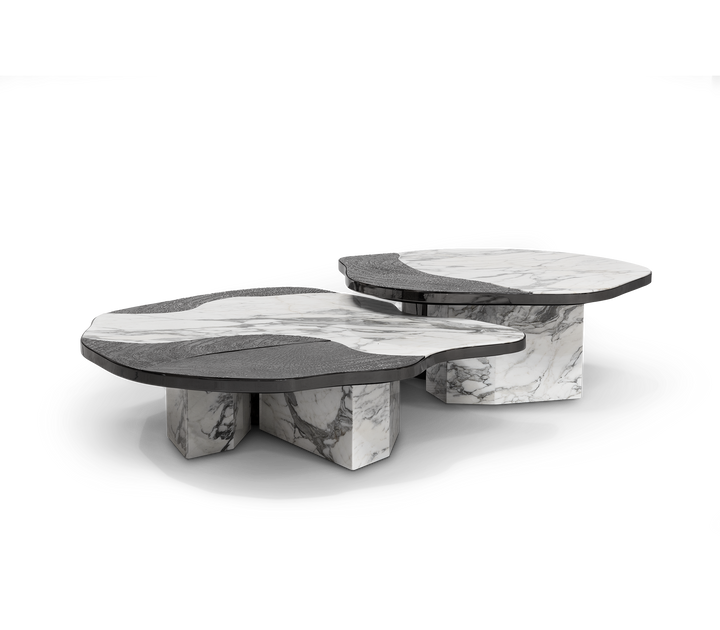 ophelia portoro marble and gold center table - Image 41