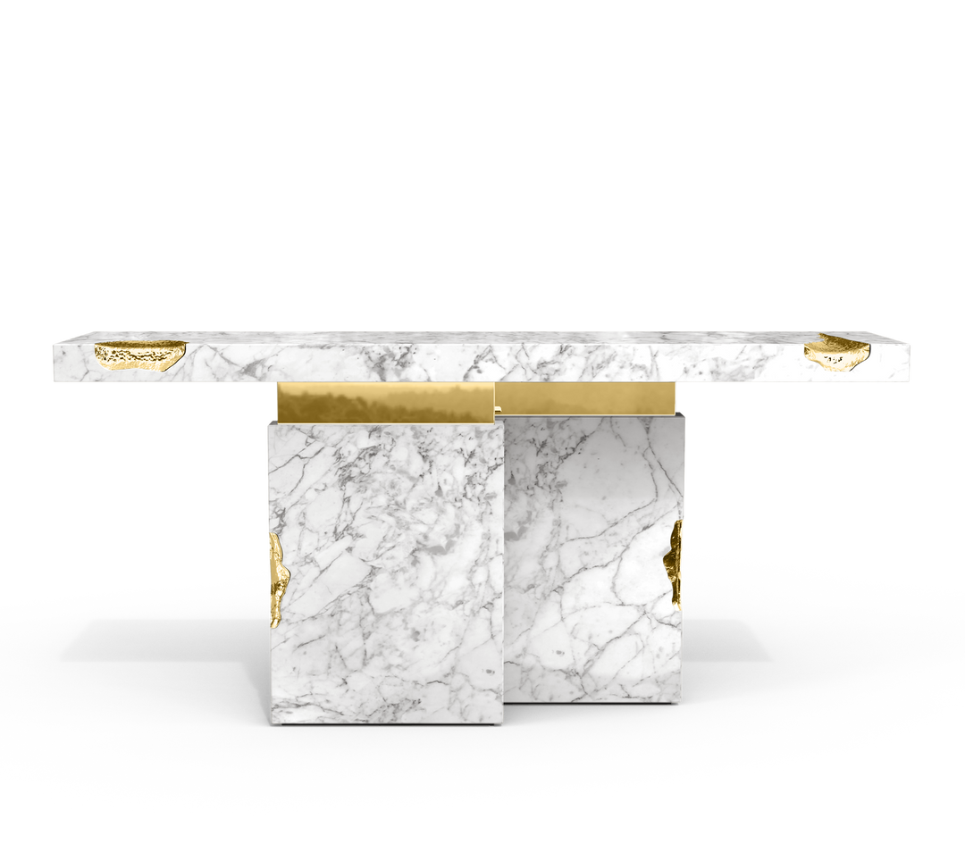 Empire Console  Boca Do Lobo Carrara Marble  