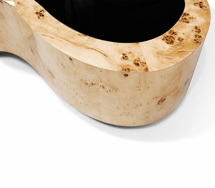 wave polished brass center table - Image 54