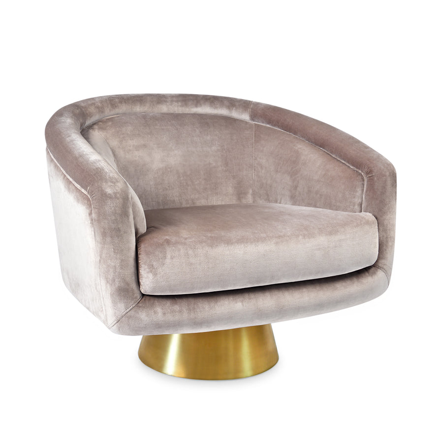Bacharach Swivel Chair Jonathan Adler Como Champagne