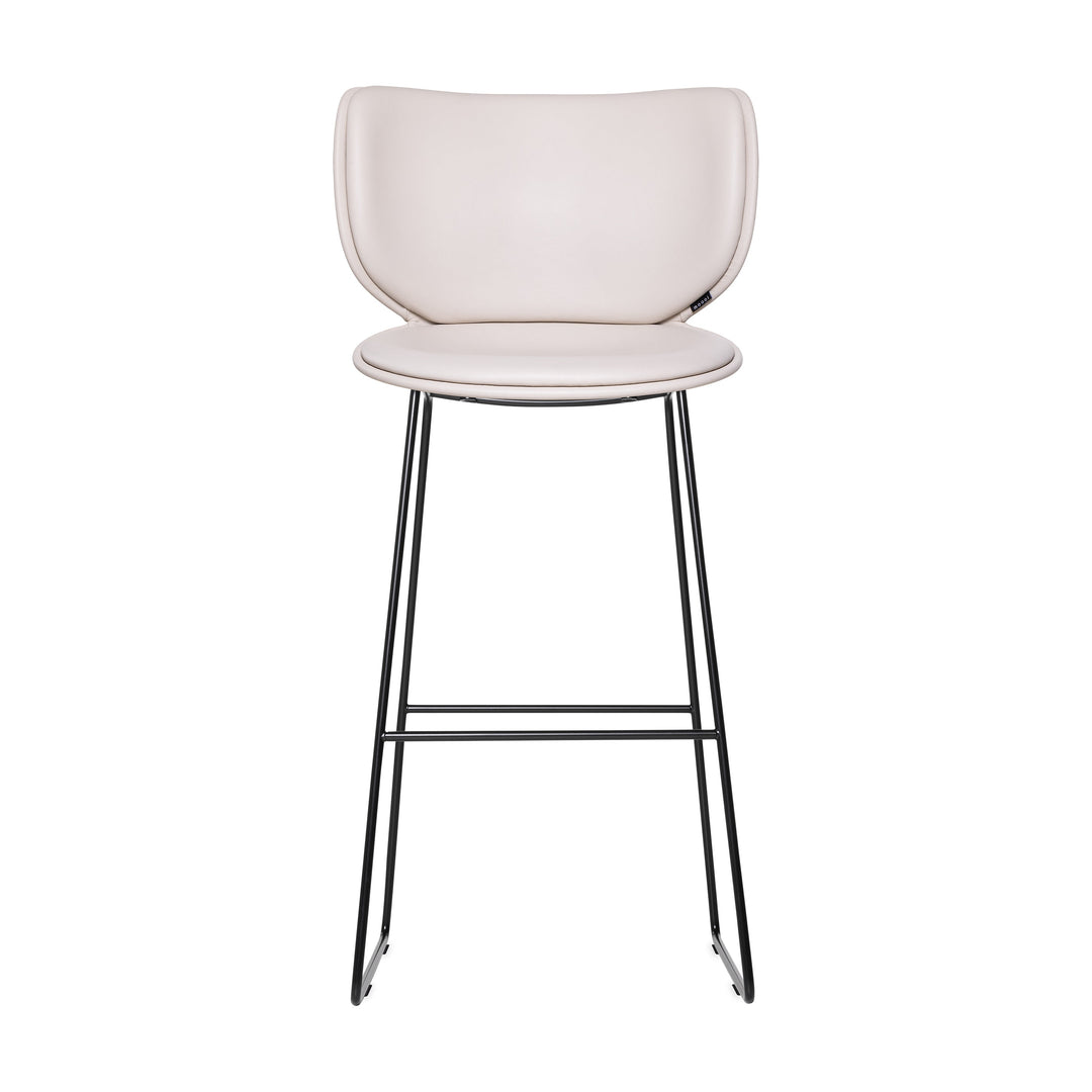 Hana Upholstered Stool Furniture Moooi Spectrum Mineral Black Bar: 29.9 in height