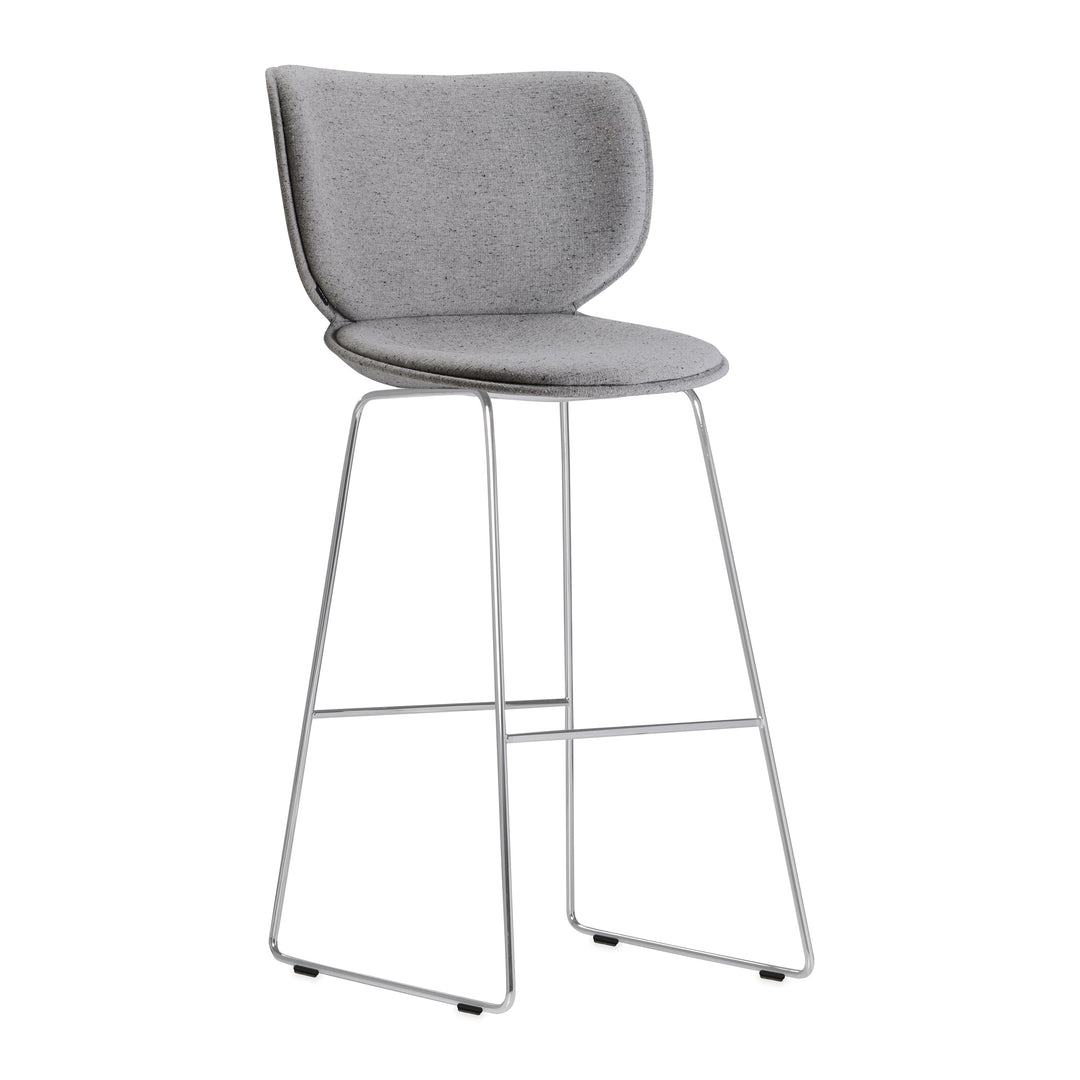 Hana Upholstered Stool Furniture Moooi Solis Rain Chrome Bar: 29.9 in height