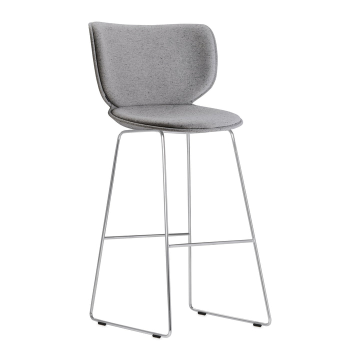 Hana Upholstered Stool Furniture Moooi Solis Rain Chrome Bar: 29.9 in height