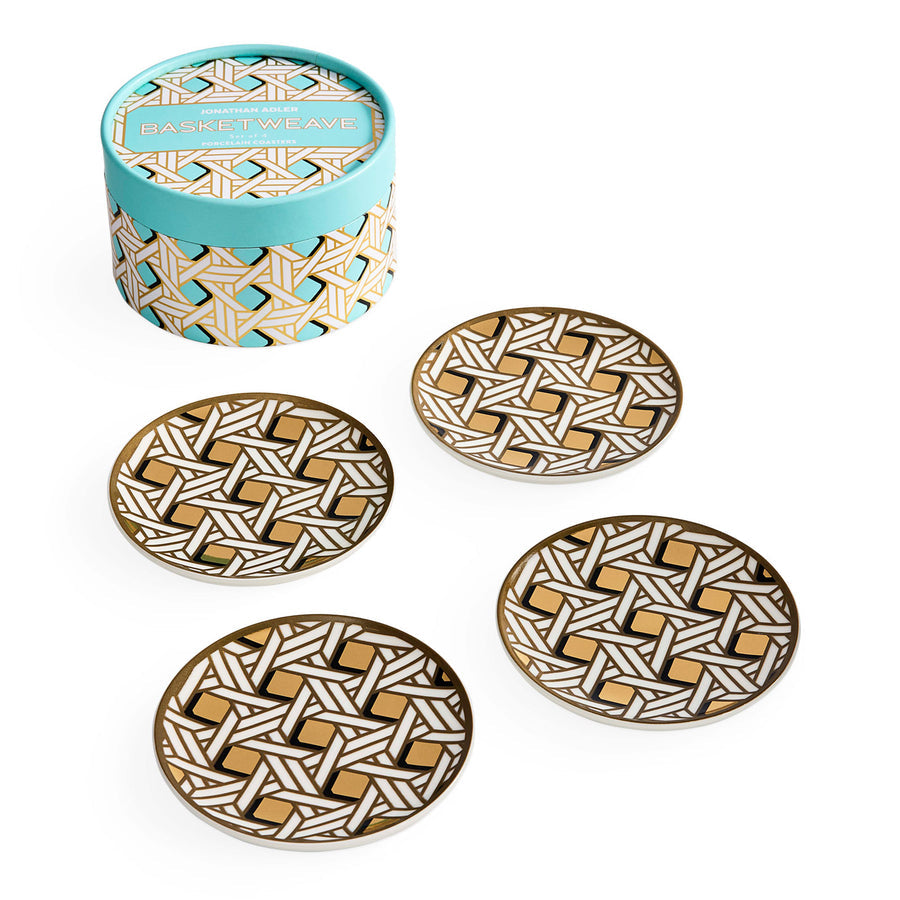 Basketweave Coasters Jonathan Adler