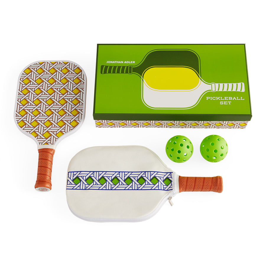 Basketweave Pickleball Set Jonathan Adler