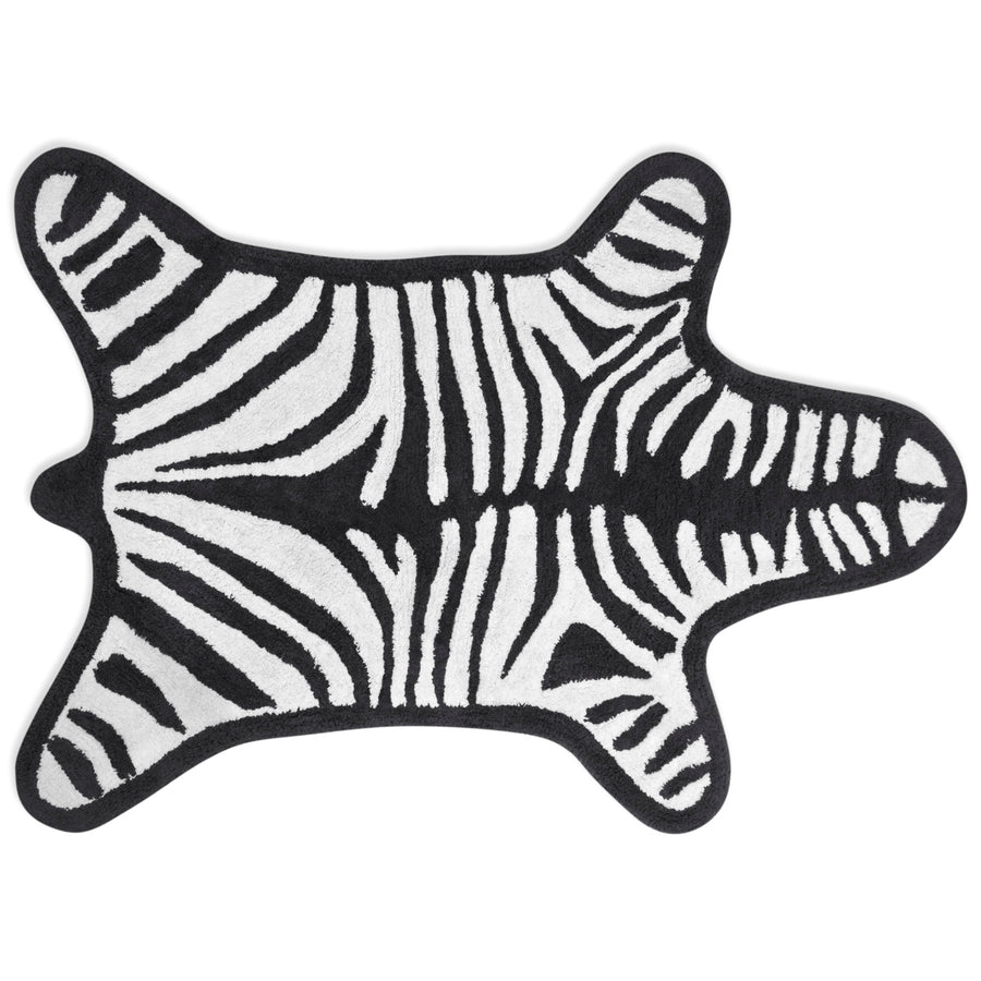 Reversible Zebra Bath Mat Jonathan Adler Black