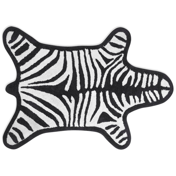 Reversible Zebra Bath Mat Jonathan Adler Black