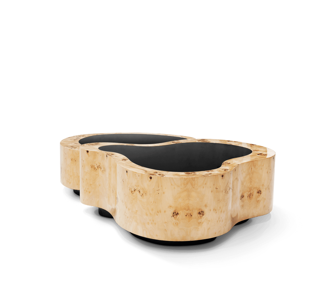 wave polished brass center table - Image 52