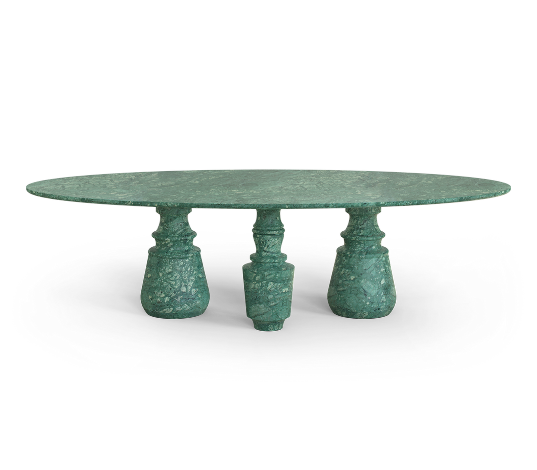 Pietra Oval Xl Nero Marquina Dining Table  Boca Do Lobo   