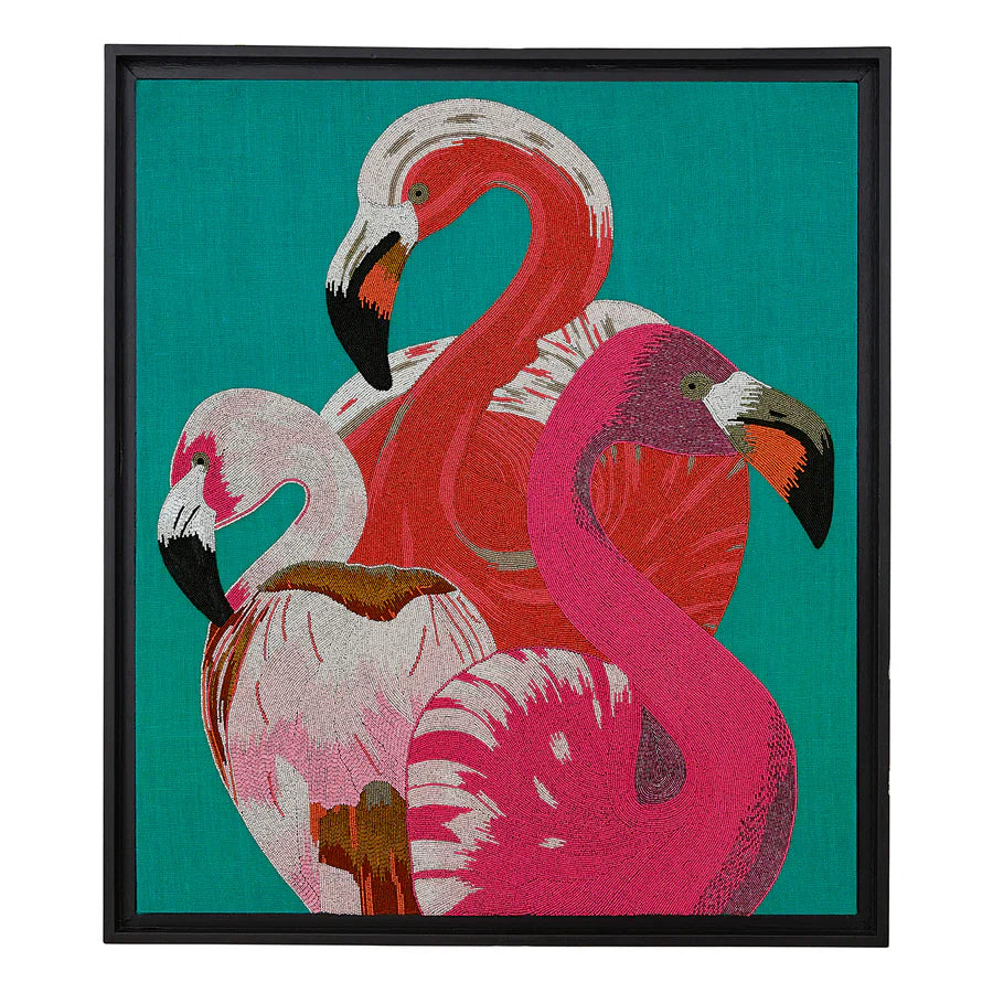 Flamingo Beaded Art Jonathan Adler