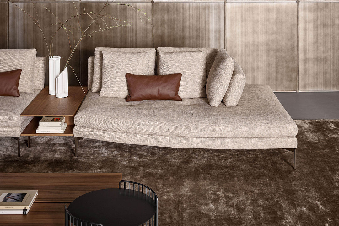 Aliante Angled Sectional Sofa with Table Bonaldo