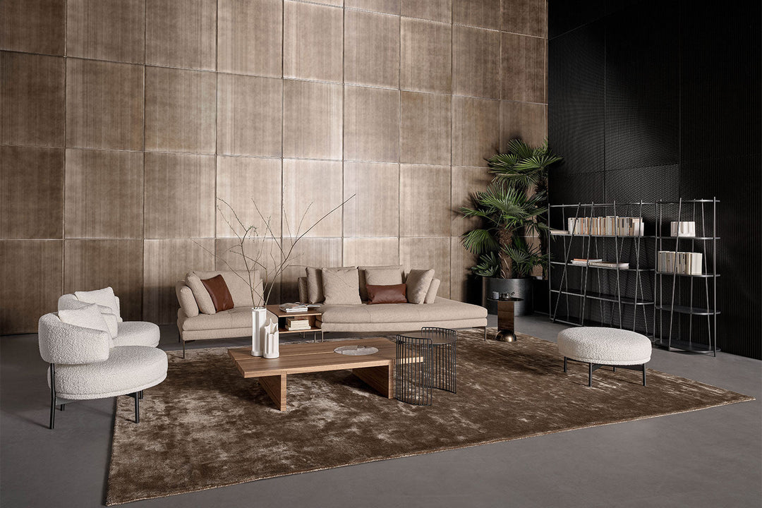 Aliante Angled Sectional Sofa with Table Bonaldo