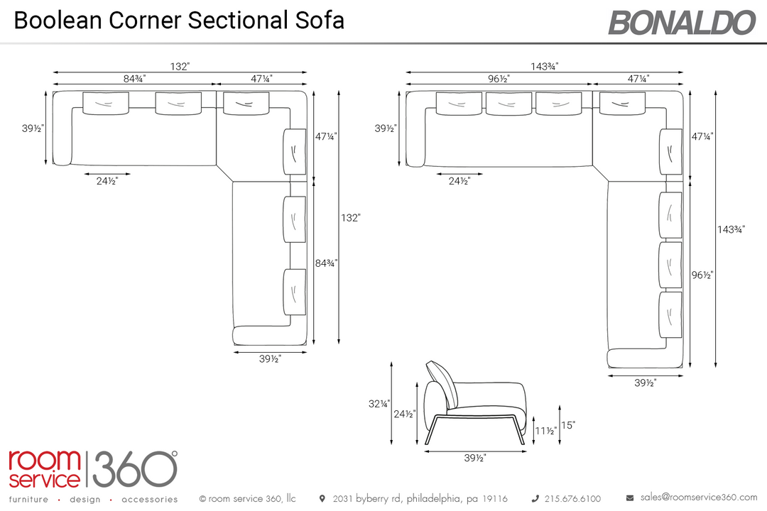 Boolean Corner Sectional Sofa
