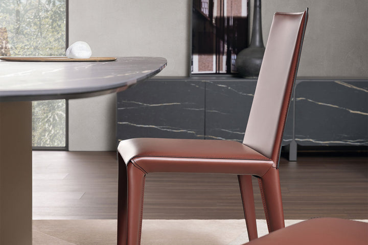 Filly Hard Leather Dining Chair Bonaldo