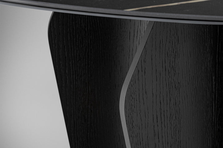 Flame Wood Base Dining Table Bonaldo