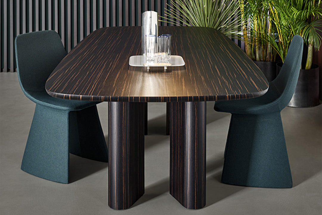 Geometric Ebony Dining Table