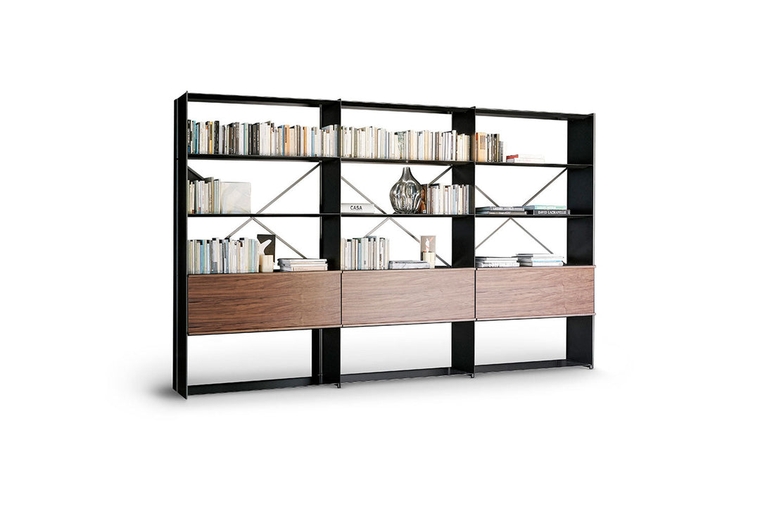 Kaos Bookcase with Storage Bonaldo