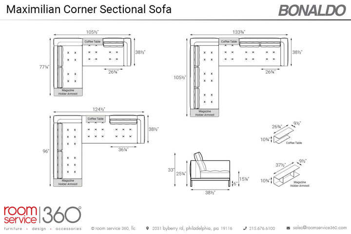 Maximilian Corner Sectional Sofa