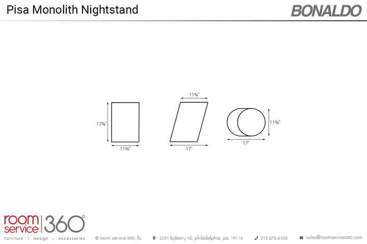 Pisa Monolith Nightstand